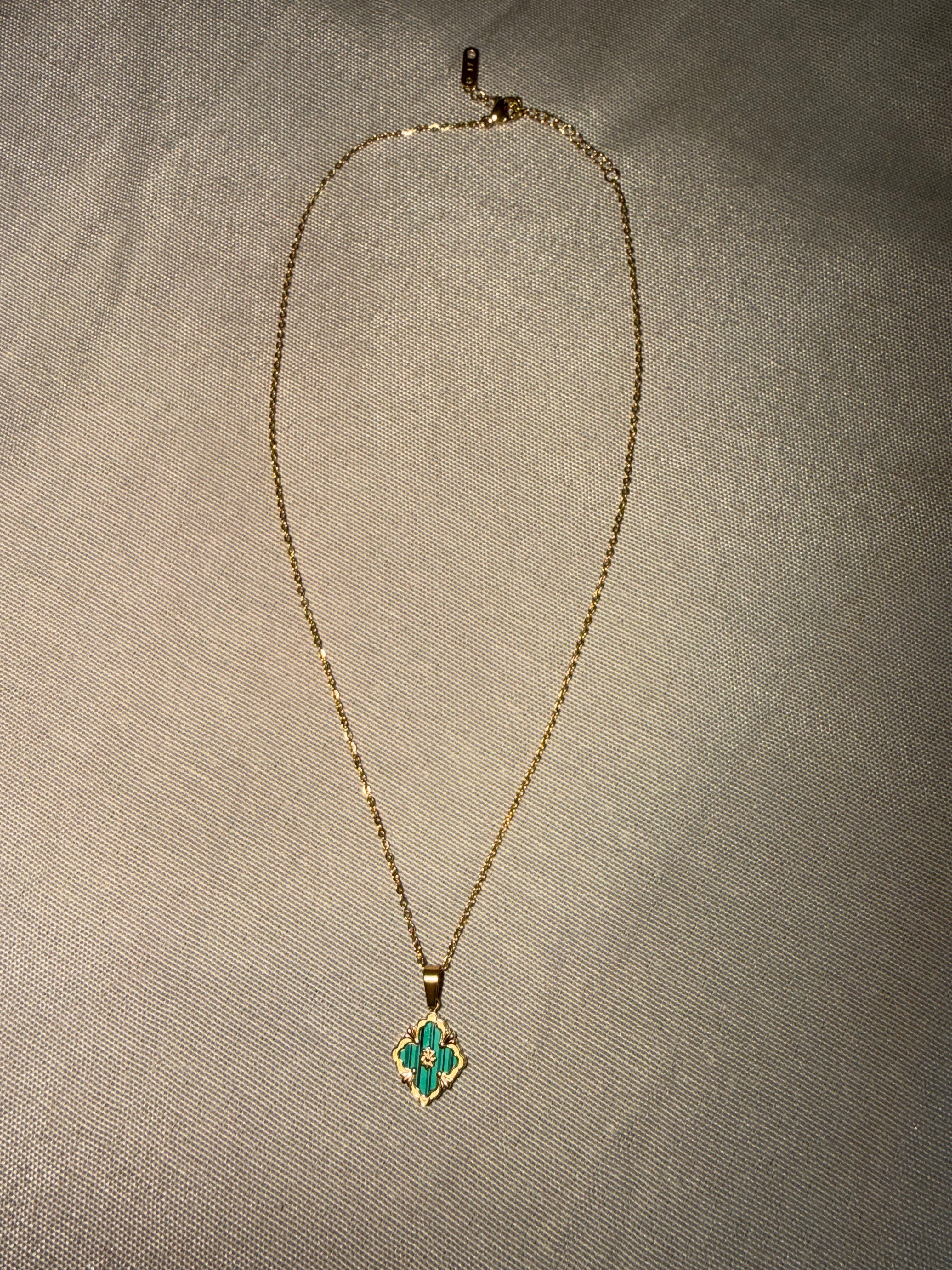 Green Flower Pendant