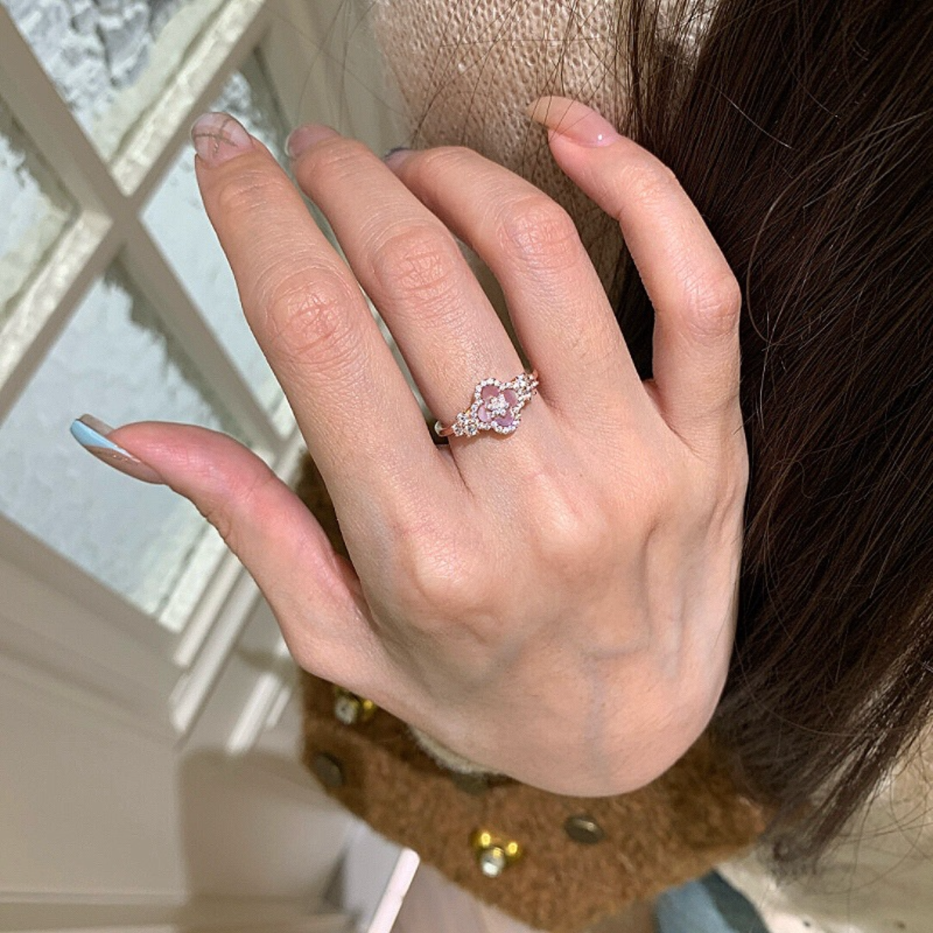 Rose Gold Clover Ring