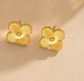 Gold Flower Earrings