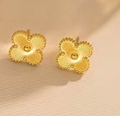 Gold Flower Earrings