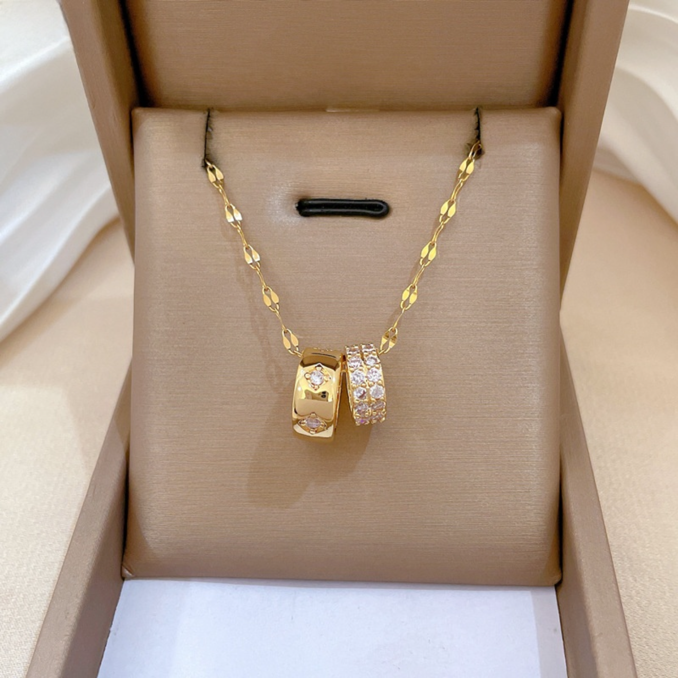 Double Ring Necklace