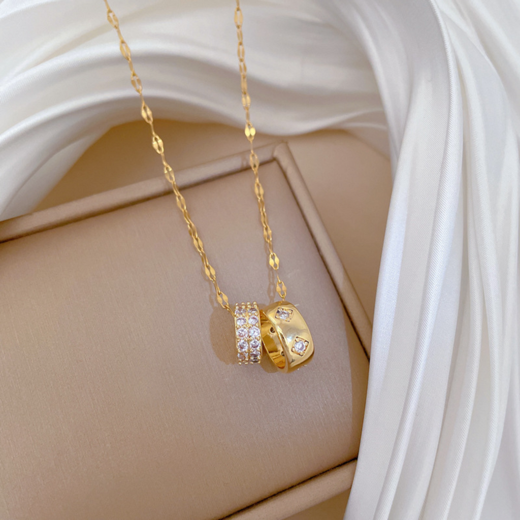 Double Ring Necklace