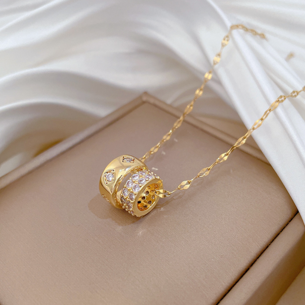 Double Ring Necklace