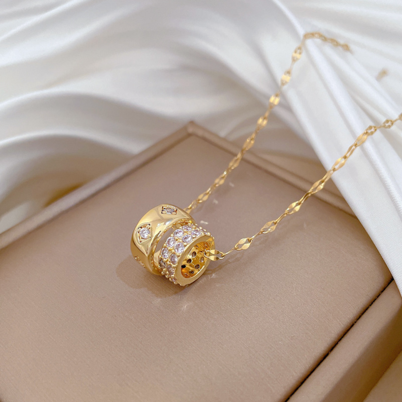 Double Ring Necklace